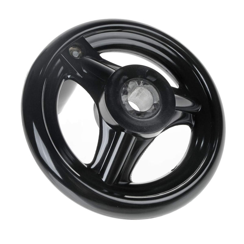 [Australia - AusPower] - YXQ 3.94'' Hand Wheel Black w Revolving Handle 3 Spoked 12mm Hole Adjustment Round Handwheel for Milling Machine 100mm Dia. 