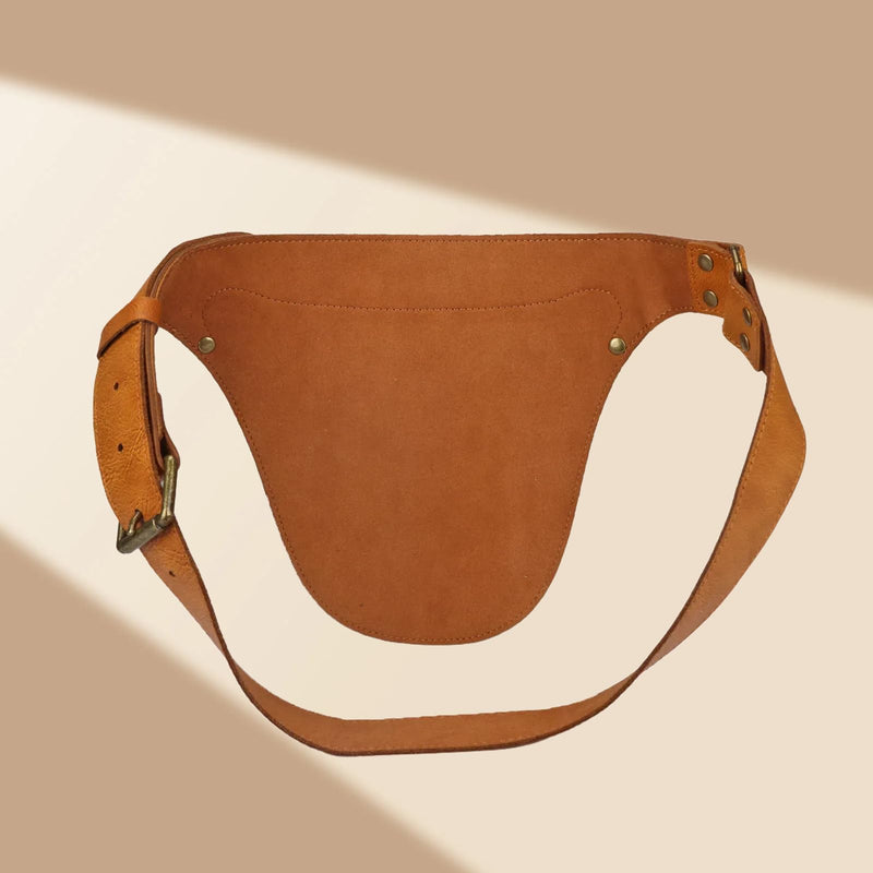 Leather Florist Tool Belt Pouch 3-Pocket Adjustable for Gardening Carpenter | Fit 34-40 Inches Waist, Lightweight, Heavy Duty, Versatile For Woodworking Outdoor Transplanting Trimming DIY, Gift for Her Brownish Yellow 42 inches