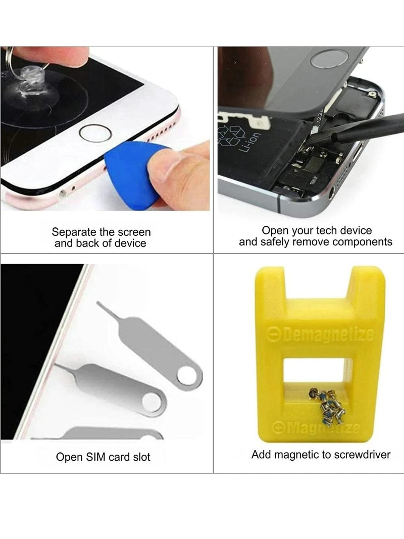 [Australia - AusPower] - Screwdriver Repair Set Tool Cleaning Kit for Apple iPhone 5 6 6S 7 8 X XS XR SE 11 12 13 14 15 Plus Pro Max mini ipod,ipad,Mobile cell phones,Switch,watch,Glasses,Camera,Tablet,etc 
