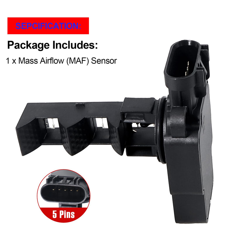SMMS Mass Air Flow Sensor for Chevrolet Express Silverado 2500 HD for GMC Savana Sierra 3500 HD 6.6L V8, MAF Sensor Replaces OE 10393949, 23259883, 2134601