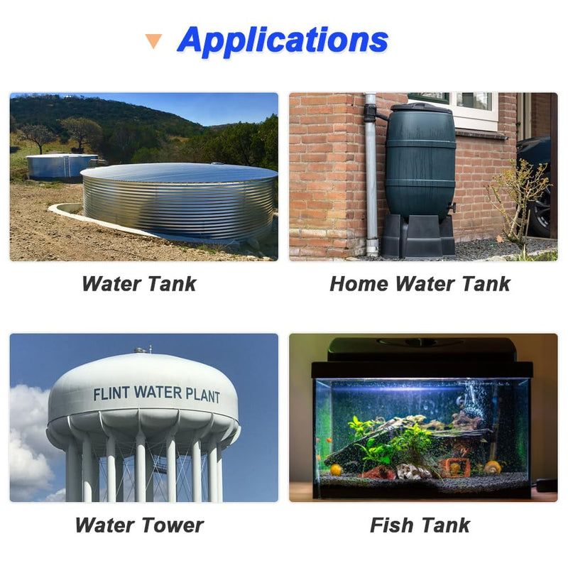 [Australia - AusPower] - Float Switch Side Mount, Water Level Sensor Liquid Level Sensing Float Switch with 40cm Wire Cable for Fish Aquarium Tank Pool, with Spring Wire Connectors (4 Pack, Black) 