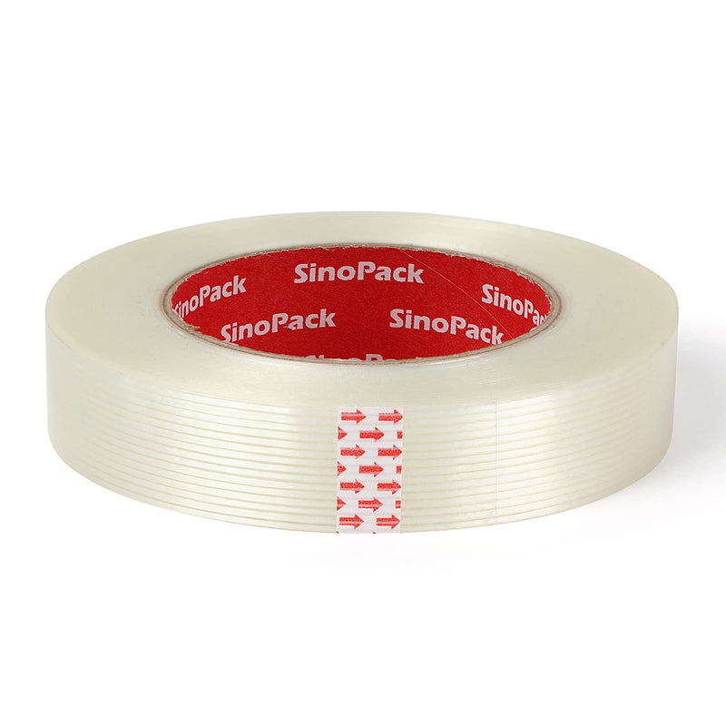 [Australia - AusPower] - Strapping Tape 3Pack 5.5Mil x 1in x 50yds Strapping Tape 1 inch Heavy Duty Strong Tape Fiberglass Reinforced Filament Tape 3 