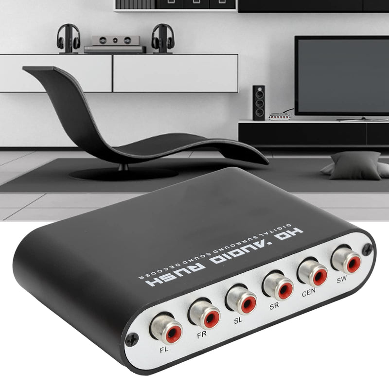 [Australia - AusPower] - Digital Audio Converter,5.1 Channel Audio Decoder,AC‑3 Audio Decoder Digital Optical Coax to Analog Audio for Home/Concert Hall/Cinema.((Host+USB+Optical Fiber)) 