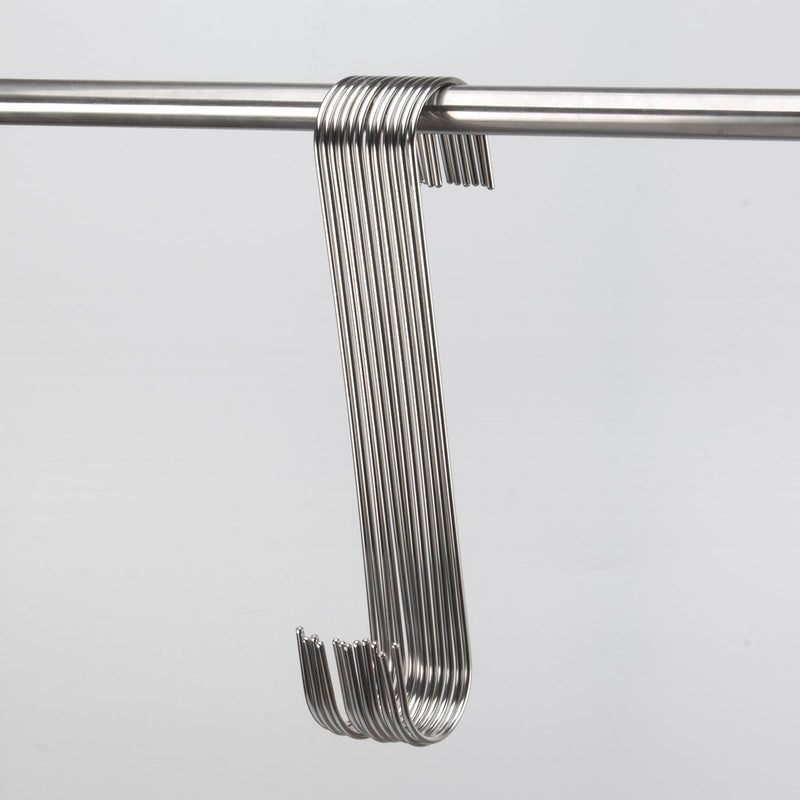 [Australia - AusPower] - Extra Long S Hook Heavy Duty for Hanging Plants Bird Feeders Stainless Steel (11.8inch/12pack) 11.8inch/12pack 