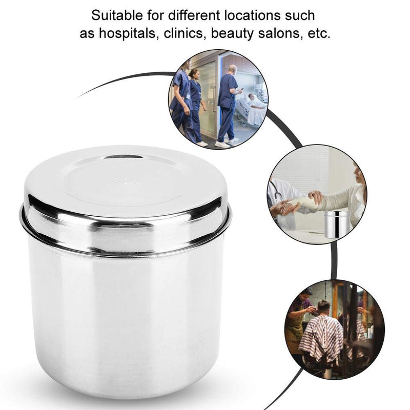[Australia - AusPower] - 304 Stainless Steel Medical Ointment Jar, Cotton Container, Anti-Iodine Container for Hospital Beauty Salon 