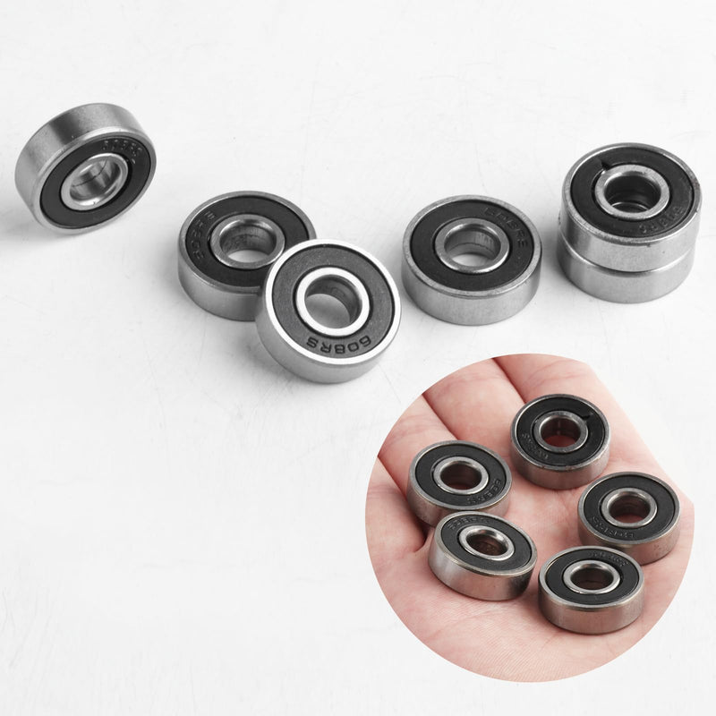 20 Pcs 608 2RS Ball Bearings, 608-2RS Skateboard Bearings, 8x22x7mm 608rs Bearings, Bearing Steel, High Precision Rating Fidget Spinner Bearings, Deep Groove Ball Bearings, Scooter Skate Bearings