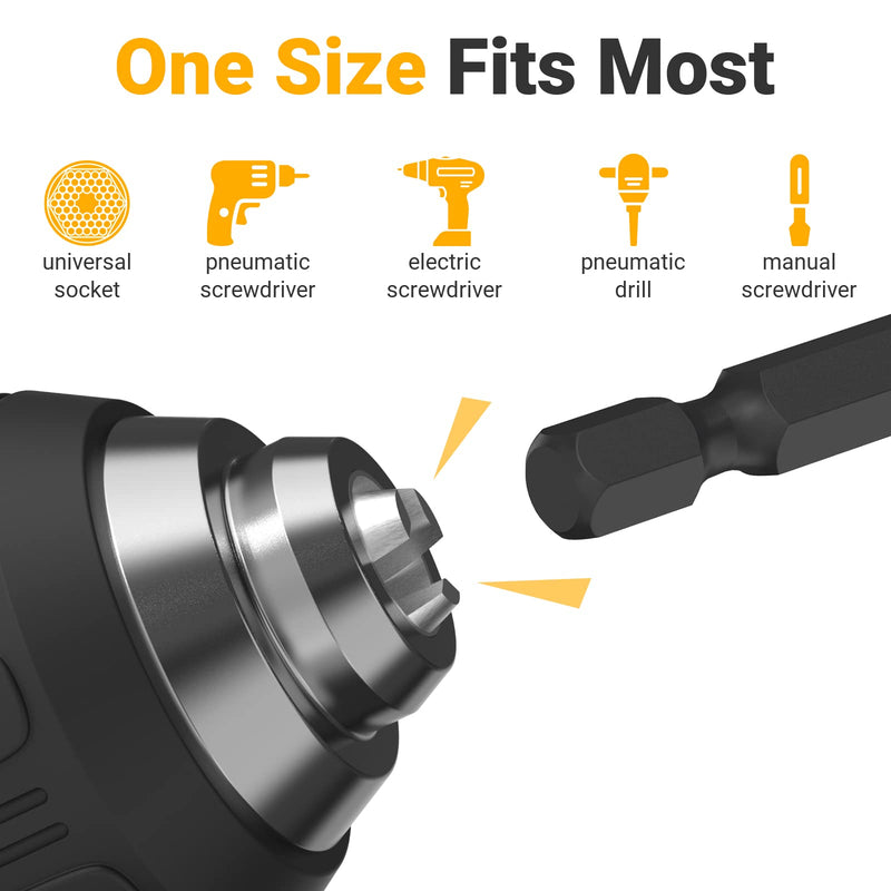 [Australia - AusPower] - Impact Socket Adapter Set for Drill - Tools for Men Gadgets 1/4" 3/8" 1/2" Impact Grade Driver Bit Set Extension Bit with Holder Ratchet Wrench Nut Hex Drive Adapter Hand Power Accessories Cool Stuff 
