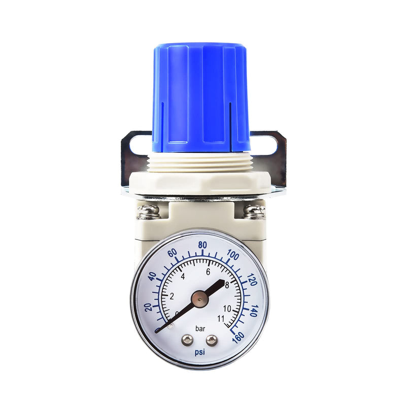 [Australia - AusPower] - 1/4" NPT Air Pressure Regulator - Air Regulator for Compressor,Air Compressor Regulator Air Drying System AR2000-02 Gauge 0-160 PSI 