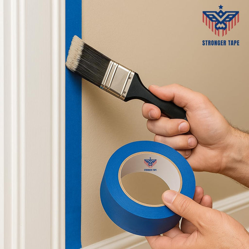 Blue Painter’s Tape 2” x 60 Yards – Easy-Release Masking Tape for Painting, Clean Removal, No Residue – Multi-Surface Use on Walls, Trim, Glass & Wood – Professional-Grade Adhesive (6) 6
