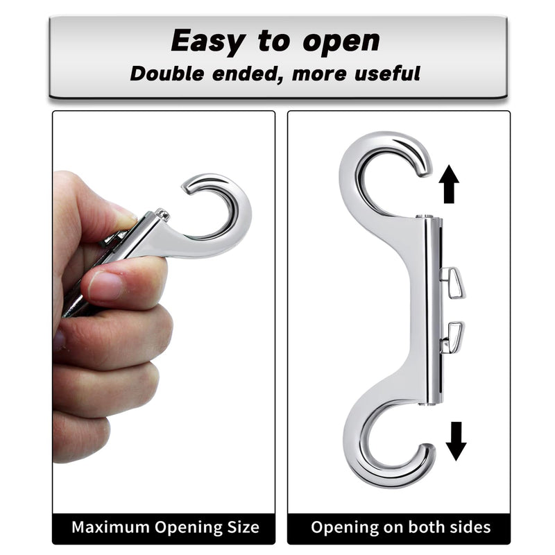 10PCS 3.8 Inch Double Ended Bolt Snaps Hooks Zinc Alloy Heavy Duty Snap Hook Clasps Double Ended Trigger Snap Hooks for Key Chain Small Cage(10, 3.8 Inch) 10