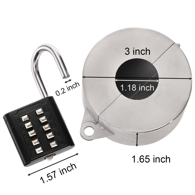 [Australia - AusPower] - Yarlung Outdoor Faucet Lock Gate Valve Lockout, Stainless Steel Faucet Protection Cover with Password Lock Prevent Water Theft, Faucet Knob Water Lock, Hose Bib Lock 