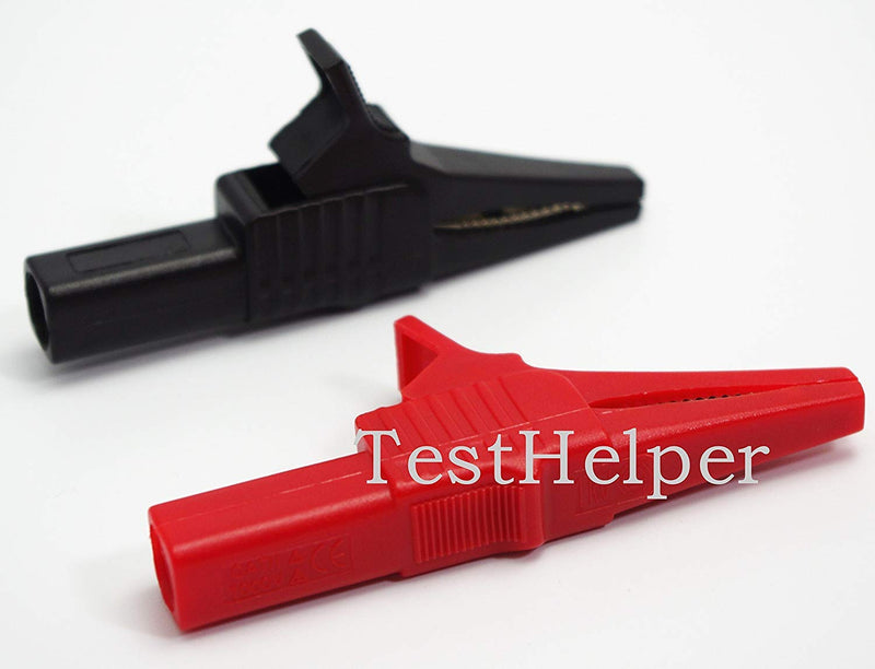 [Australia - AusPower] - 5sets AC262 Testing Probe Insulated Alligator Crocodile Clip Clamps 4mm Banana Plug Socket 5pcs Red and Black 5 
