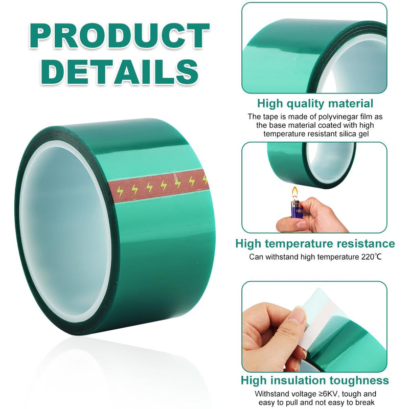 Resin Tape for Epoxy Resin Molding, 2 inch Wide 108FT Long Epoxy Tape, Thermal Adhesive Tapes, High-Temperature Heat Insulation, Easy Peel, Release Tapes for River Tables, Remove Residue