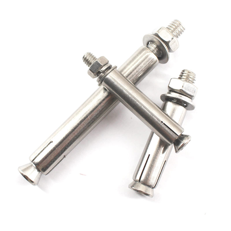 [Australia - AusPower] - 6 Pcs M10x110 304 Stainless Steel External Expansion Bolts Screw Sleeve Anchor Bolt 