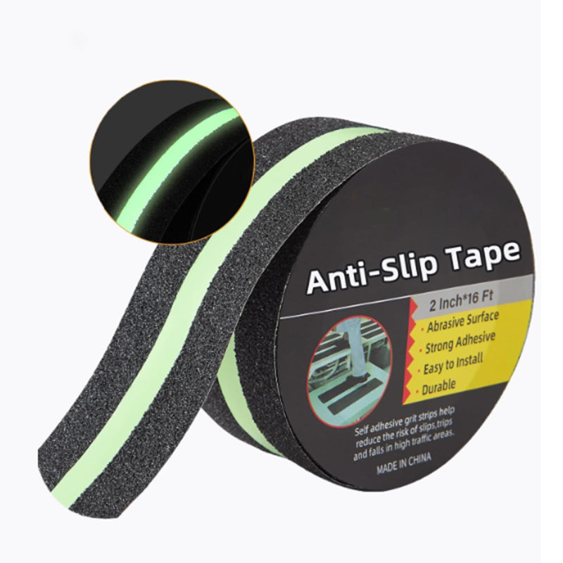 Frosted Anti Slip Tape Safety Warning Tapes Staircase Step Luminous Sticker Night Indicator Tape High Visibility Safety Marker Adhesive Bathroom Floor Fluorescent Anti Slip Sticker 5cmx5m