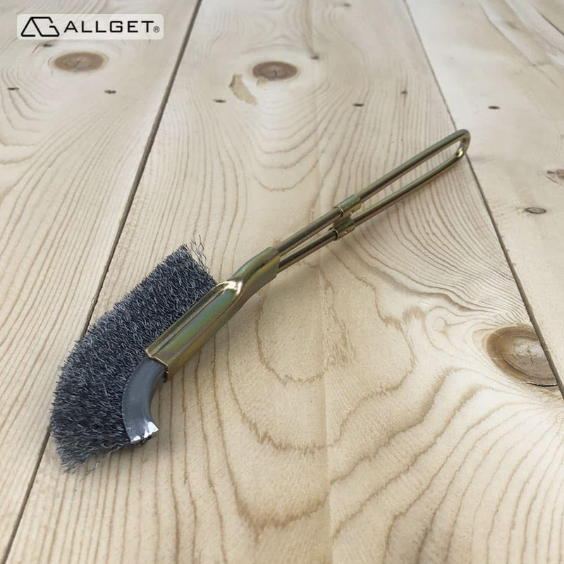 [Australia - AusPower] - J-Type Steel Wire Brush, 4pcs, high Hardness Carbon Steel bristles, Strong Scraping Power, Suitable for Heavy-Duty Cleaning Such as Rust Removal, polishing, and Welding slag Removal Carbon Steel bristle 
