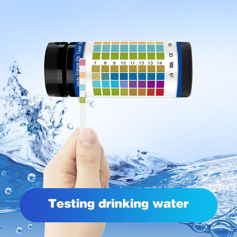 [Australia - AusPower] - 200 x pH Test Strips, pH Value 0-14, Quick pH Tests for Urine, Saliva, Drinking Water, Laboratories, Aquariums, Gyms, Pools (Universal) 200 