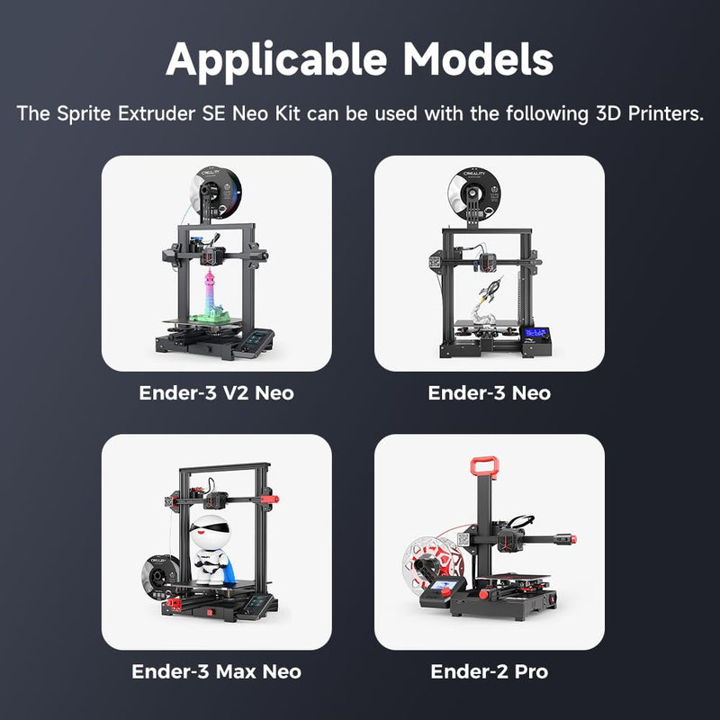 [Australia - AusPower] - Official Creality Sprite Direct Drive SE Neo Kit for Ender 3 Neo Series, 3D Printers Extruder Upgrades Kit with Dual Gear, High Torque for Ender 3 Neo/Ender 3 V2 Neo/Ender 3 Max Neo/Ender 2 Pro Sprite Extruder SE-Neo 