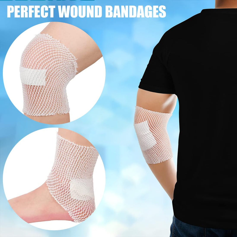 [Australia - AusPower] - Tubular Bandage Elastic Net Wound Dressing Elastic Dressing Retainer Tubular Stretch Elastic Gauze Bandages for Elbow Shank (1.5 Inch x 11 Yard) 