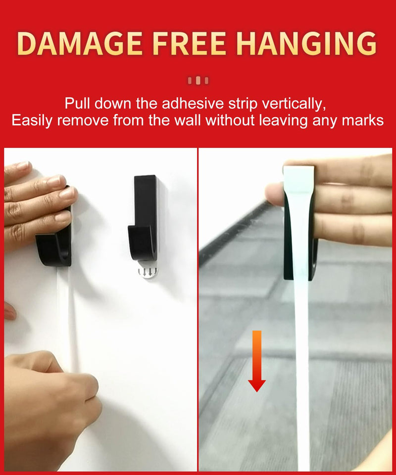 [Australia - AusPower] - Damage Free Hanging Refill Adhesive Strips | 60 Medium Strips White | Wall Poster Picture Strips Heavy Duty | Stretch Remove Cleanly 