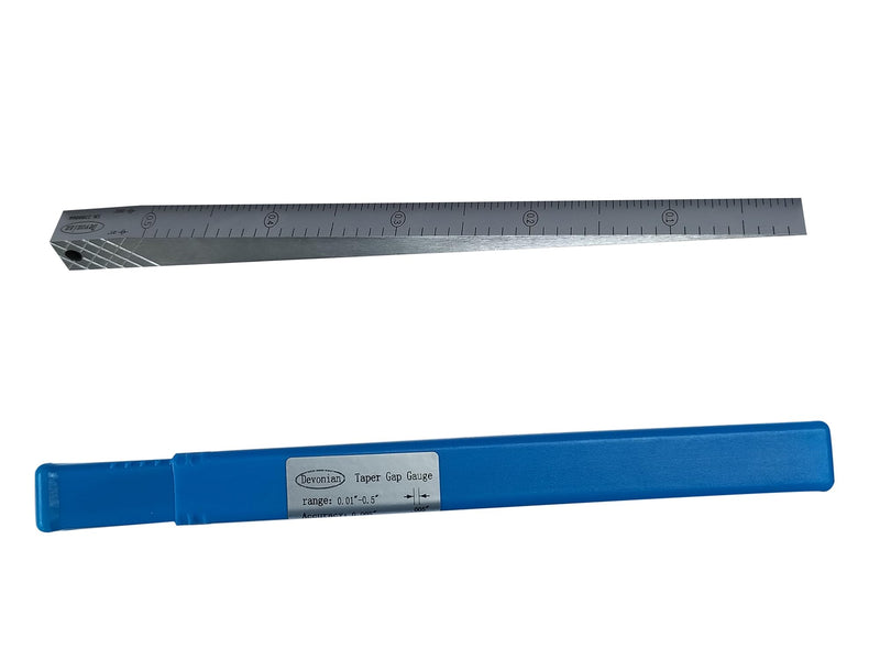 [Australia - AusPower] - 0.5" Dual-Scale Wedge Feeler Gauge Taper Gap Measurement Tool with 0.01"/0.005" Precision - Professional Hole and Gap Thickness Gage for Automotive & Machining 
