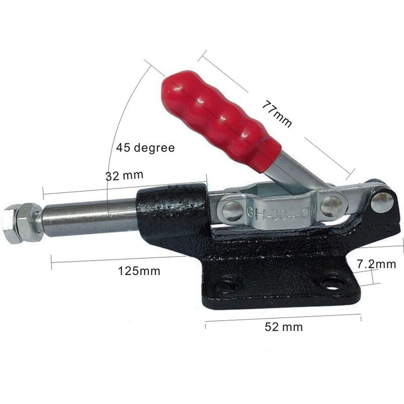 [Australia - AusPower] - Push Pull Toggle Clamp Capacity 227Kg 500Lbs 32mm Plunger Stroke Push Pull Quick Release Clamp Rod Vertical Arm Welding Machine Operation Mold 304C 