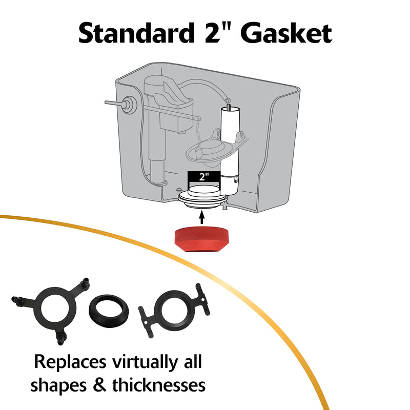 [Australia - AusPower] - Korky Standard 2-inch Complete Toilet Repair Kit, Fixes: Running, Noisy, No/Slow Refill, and No/Weak Flush Toilets, Easy to Install, 4010MP 1 