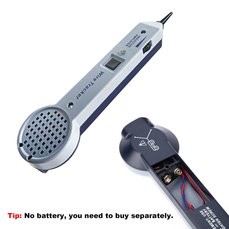 [Australia - AusPower] - Tone Generator Kit, Wire Tracer Electrical Circuit Tester, 200EP Cable Toner Detector Finder Tester, Line Finder, Inductive Amplifier, and Probe Kit with Adjustable Volume for Network Cable Collation 