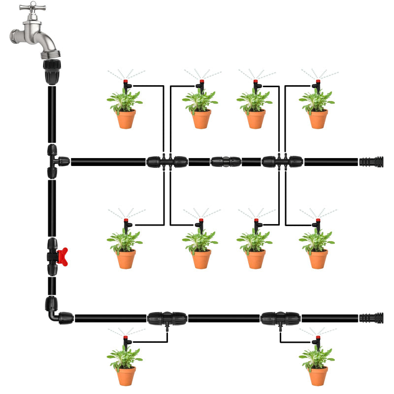 [Australia - AusPower] - 10 Pack 1/2 Inch Drip Irrigation Coupling Fittings (1/2" ID x 0.65" OD) - 1/2'' Drip Line Anti-Drop Barbed Lock Nut Coupler Connectors for 1/2 Inch Drip Irrigation Tubing Irrigation System 1/2" Drip Coupling 
