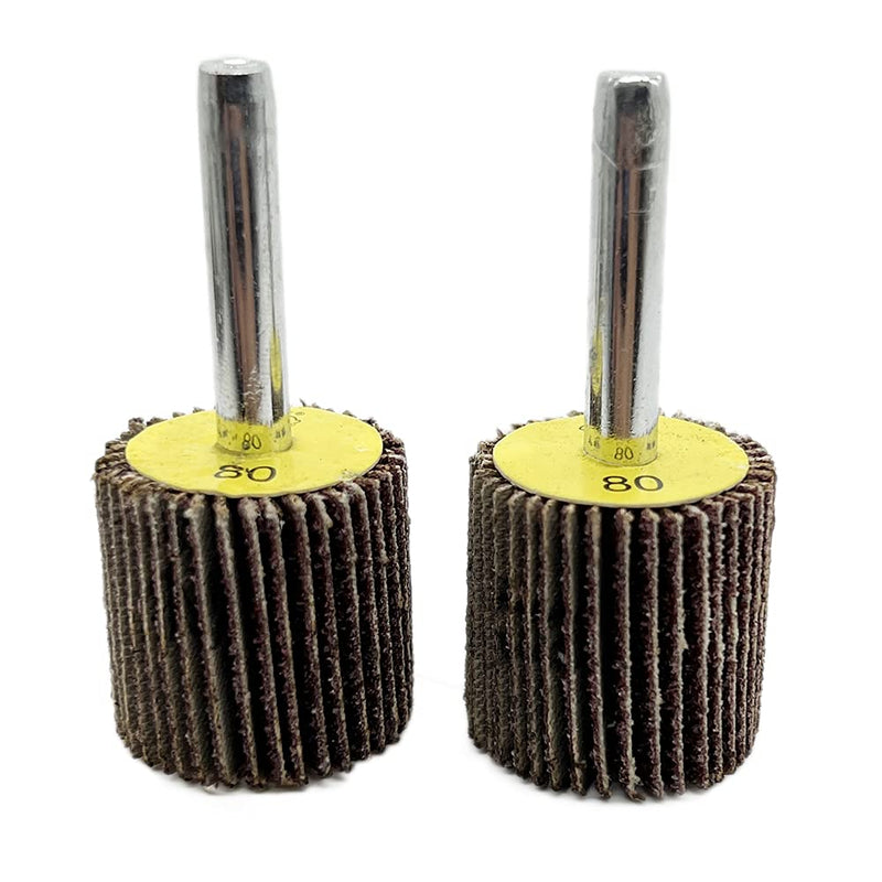 [Australia - AusPower] - FEIHU Pack of 25 Lamellar Sanders, Sanding Heads, Fan Sander Set Diameter 25 x 25 x 6 mm. The Sanding Disc is Suitable for Cleaning Rust/Weld Burrs. Suitable for All Electrical/Rotary Tools, Grit 80 25x25x6mm 