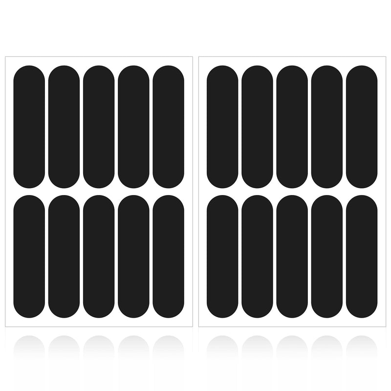 20Pcs Black Reflective Stickers, Motorcycle Helmet Safety Stickers, Night Visibility Safety Reflective Tape for Bicycle, Outdoor (7x1.8cm)