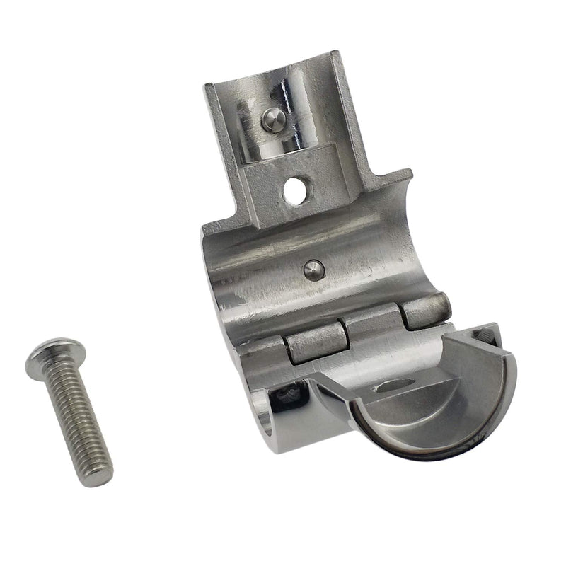 Heavy Duty 316SS Boat Hand Rail Fitting- Polished 90 Degree T/Tee Hinged/Split Fitting 1" Tube 2PCS FOR 1" TUBE