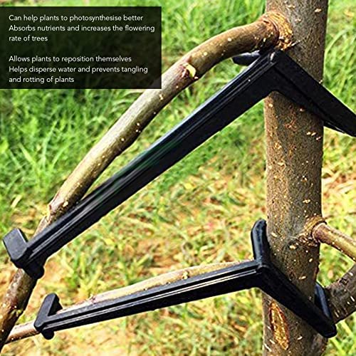 Yosoo Health Gear 20pcs Fruit Tree Spreader Plastic Bonsai Branch Trunk Spreader Modeling Tool Limb Spreader Black for Strong Spreading of Step Angles Branches