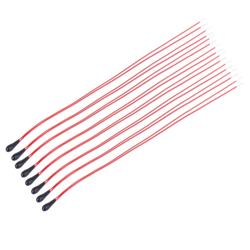 [Australia - AusPower] - Garosa 10pcs 5K NTC Thermistor Resistors MF52B High Sensitivity Temperature Coefficient Thermistors Resistor with 60mm Enameled Wire Black Head Temperture Sensor(5K) 