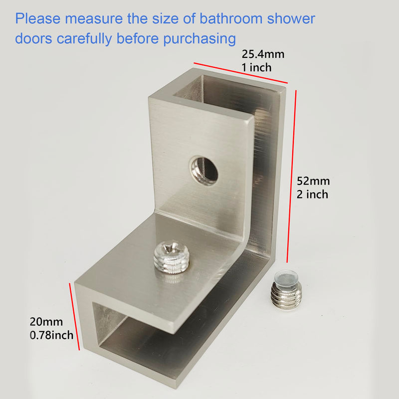 [Australia - AusPower] - 90 Degree Sleeve Over Shower Glass Clamp, Glass Shower Door Hardware, Bathroom Door Right Angle Connector for Bathroom, Showroom Hardware accessories 1 PCS 