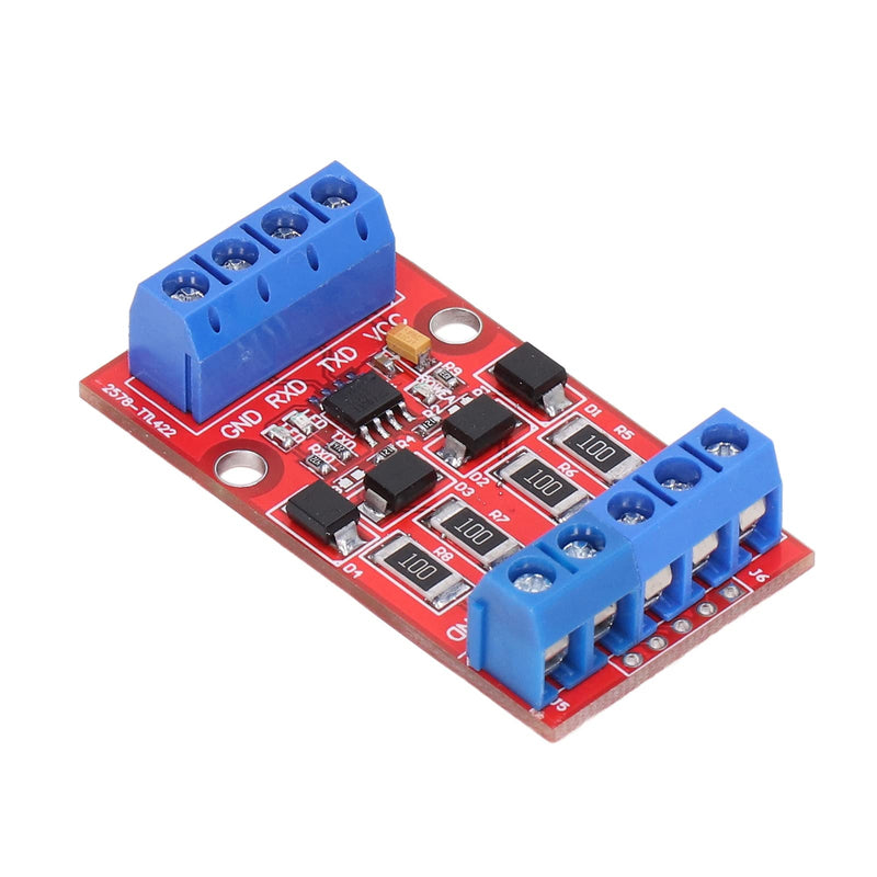 Fafeicy RS422 to TTL Level Converter Module, Bi-Directional UART Serial Port Conversion Board, 5V, Surge and Over Current Protection, SMD Components | Bi-directional full duplex with surge protection, for embedded projects and industrial automation