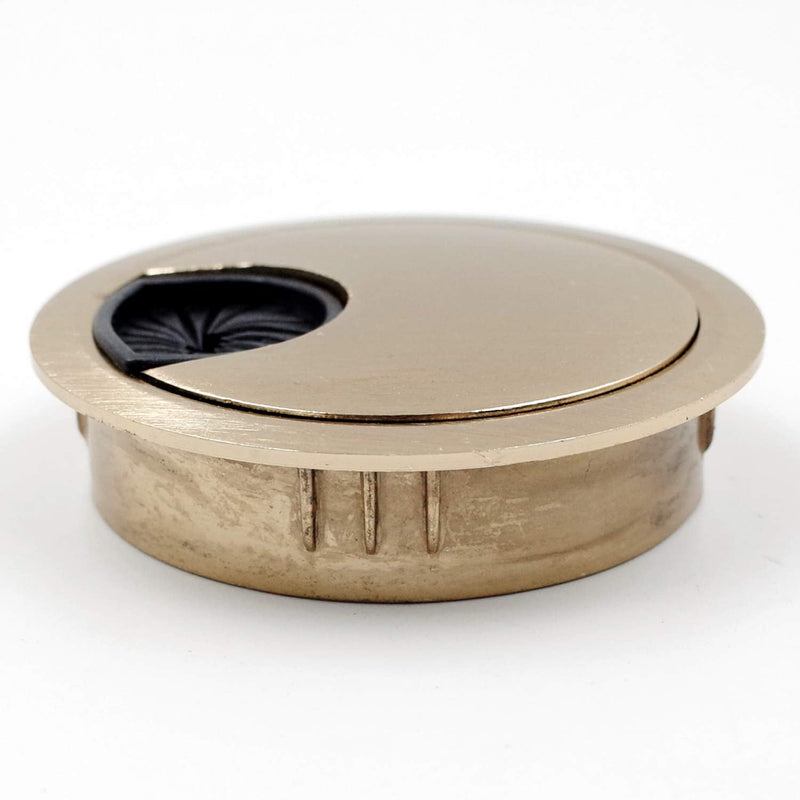 [Australia - AusPower] - JETLAND Desk Grommet for Wire Organizer - Brushed Golden, Fits 2" Hole, GBG53, 2-Pack 2 Inches & 2-Pack 