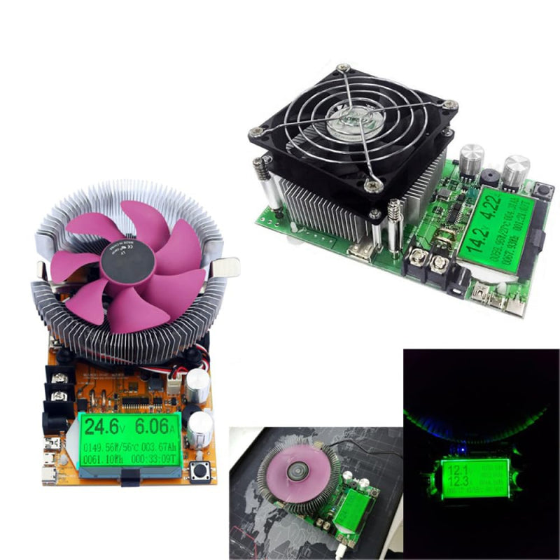150W 20A Adjustable Constant Current Electronic Load, High Precision Discharge Resistance Capacity Tester with LCM Display 150 W