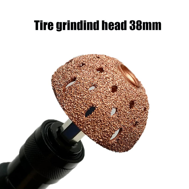 [Australia - AusPower] - CYDZSW 2Pcs Low Speed Tire Buffer Wheel Tool, 38mm/1.5" Grinding Wheel for Drill, Motorcycle Flat Fix Glue Tread Sidewall Patch Roller Repair Tools Kit, Heavy Duty Buffing Wheels 