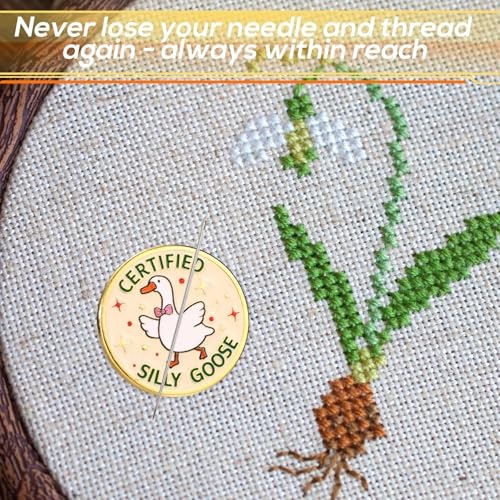 Stupid Goose Magnetic Needle Holder, Funny Embroidery Needle Holder for Cross Stitch Embroidery and Craft Accessories