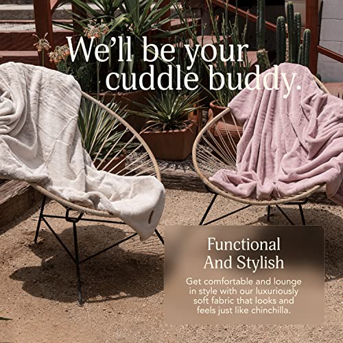 UnHide Lil' Marsh Faux Fur Blanket, Lightweight, Soft Throw Blanket Snow White X-Small (34" x 44")