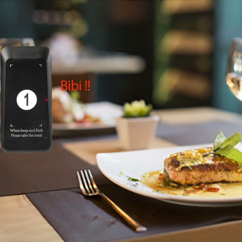 [Australia - AusPower] - Retekess TD157S Restaurant Pager System, Buzzers for Restaurant, 2 Call Modes, Outdoor 400M, 200 mAh Battery, for Food Trucks, Bars, Hospitals (1 Pager) 