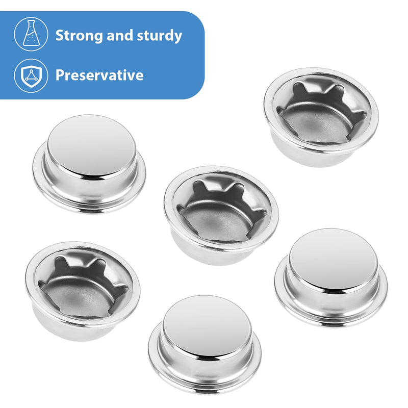 [Australia - AusPower] - Push on Pushnut Cap Fits 5/8 Inch Axles, 6 Pack Spring Steel Permanent Washer Caps with Mechanical Zinc Plating for Hand Trucks, Rolling Bins and Lawn Push Wagons,Alternative for Cotter Pins 