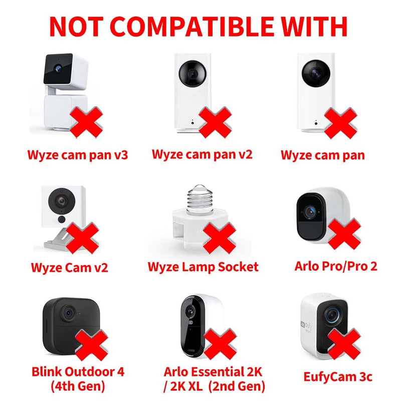 [Australia - AusPower] - 2Pack 20FT Flat Power Extension Cable for Wyze Cam v3/v4/OG/v3 Pro, Blink Mini, KasaCam Indoor, Blink Mini Pan, SimpliSafe, Eufy, Charging Power Cord for Security Camera (Not for Wyze Pan v3) 20 FT 