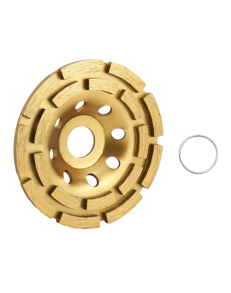 QWORK Cup Wheel 115 mm x 22.2 mm for Concrete, Plaster, Granite, Resin, Tile Adhesive, Natural Stone etc 115mm x 22.2mm