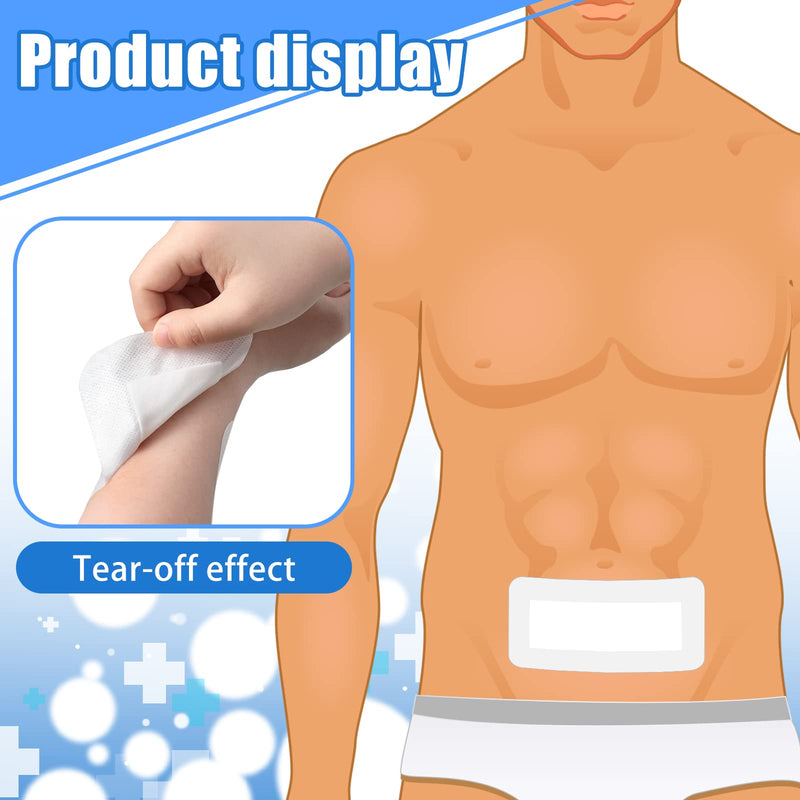 30 Pieces Bordered Gauze Island Dressing Wound Bandage Sterile Adhesive Gauze Pads Patches Post Shower Breathable Borders Individually Packed Pouches Tapes (4 x 8 Inch)