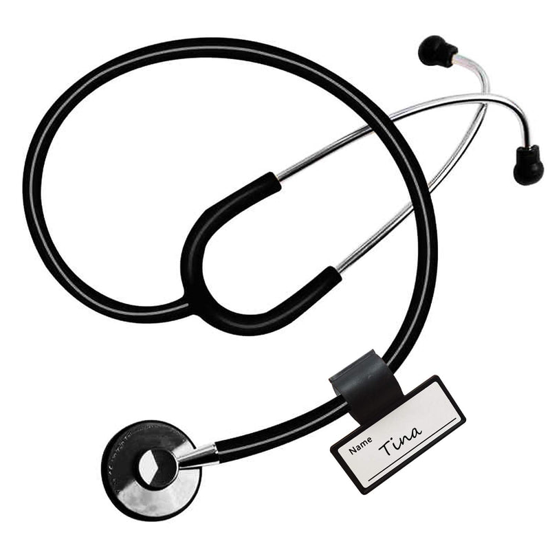 [Australia - AusPower] - TIHOOD 20PCS Plastic Two Sided Name ID Identification Tag Clip for Stethoscope Tube Replacement 