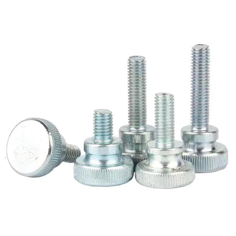 [Australia - AusPower] - M8-1.25 x 14mm Znic Plated Flat Knurled Head Fully Threaded Thumb Screws Bolts Fastener,Threaded Knurled Grip Knobs Thumb Screw,Vesa Screws, Monitor Mount Screws for TV and Monitor Mount,6 Pcs M8-1.25x14mm?6 Pcs? 