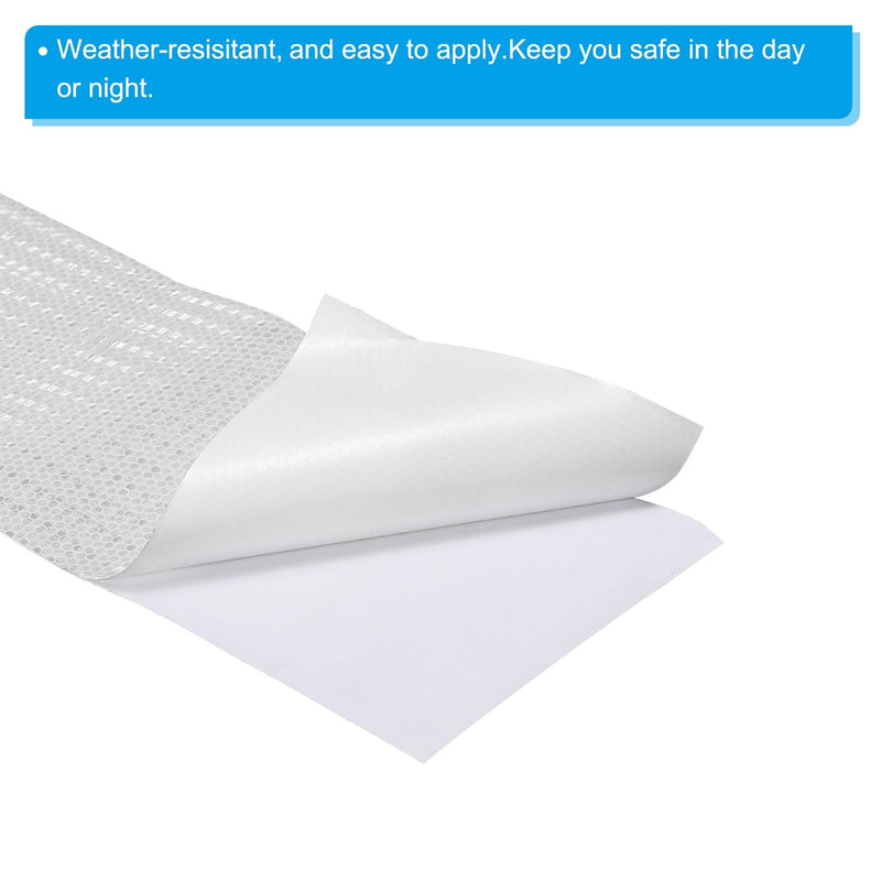 PATIKIL Reflective Tape, 4 Inch x 50 FT Waterproof Adhesive High Visibility Warning Safety Tape External Accessories Conspicuous for Cars Trucks, White 4IN x 50FT