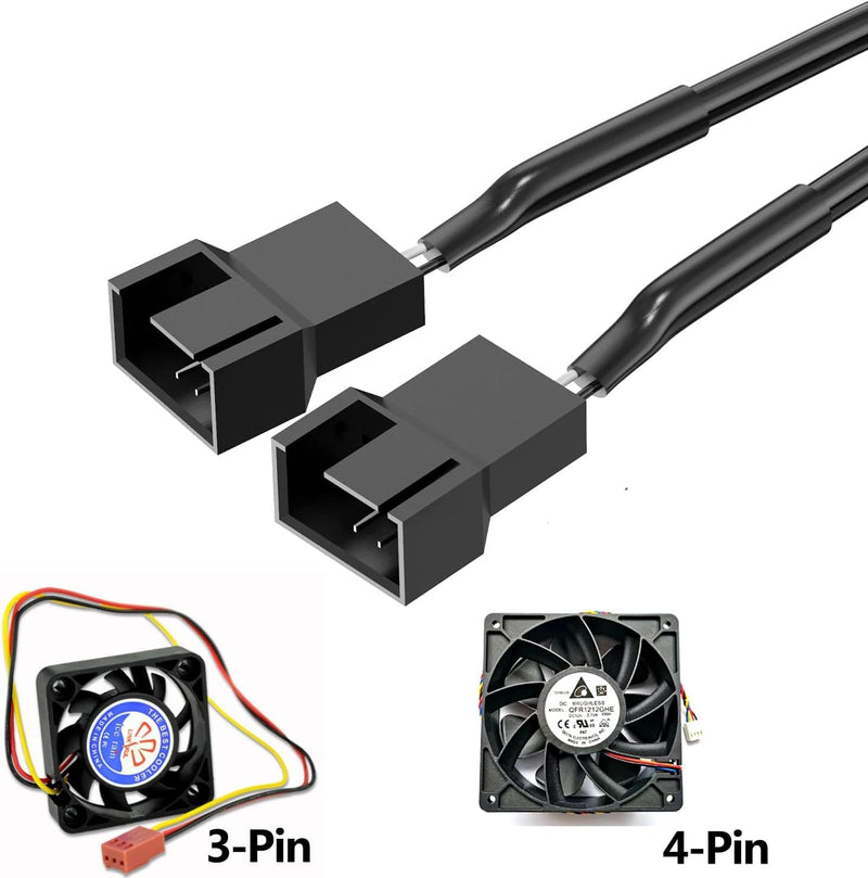[Australia - AusPower] - VISSQH 12V PC Fan Speed Controller USB DC 5 V Step UP Boost to 12V 2 Pin Fan Speed Controller with 1 to 2 PC Fan Power Adapter Cable 12V 1 to 2 